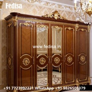 Luxury Classic Wardrobe with Mirror Panels No-3355