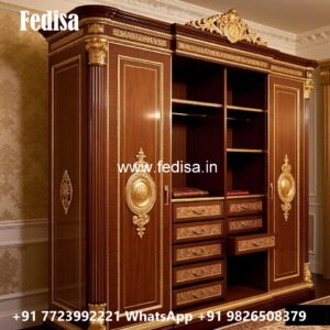 Classic Bedroom Wardrobe with Decorative Finish No-3452