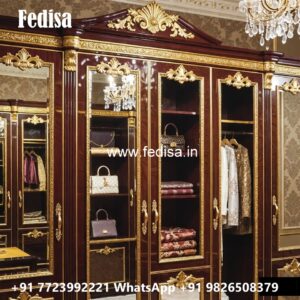 Elegant Wardrobe Design with Rich Wood Texture No-3453