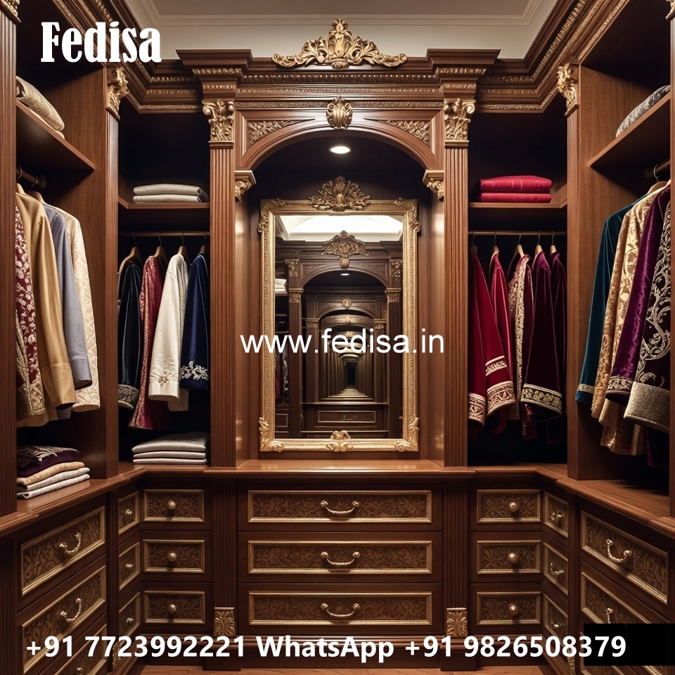 Elegant Bedroom Closet with Wooden Beauty No-3459