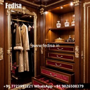Traditional Wardrobe Design with Decorative Doors No-3468