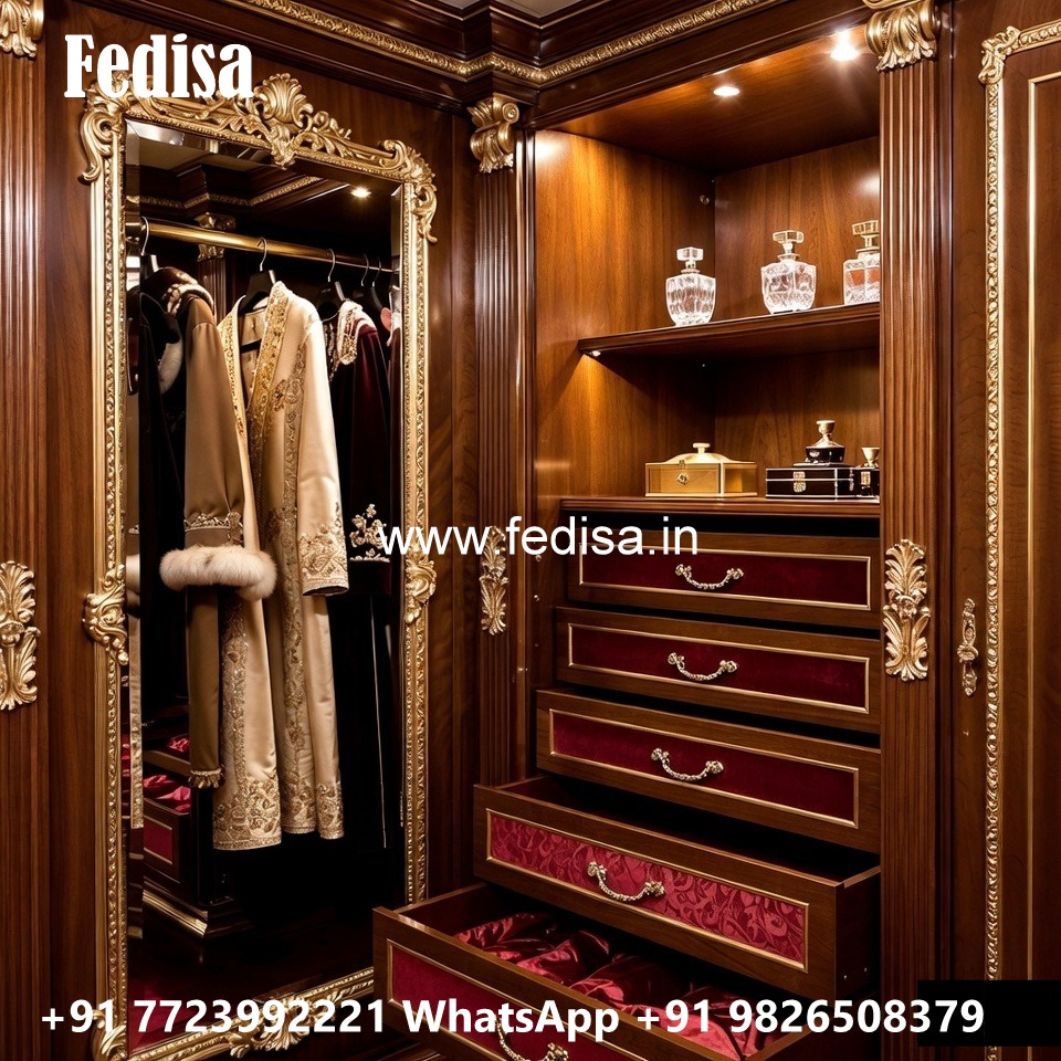 Traditional Wardrobe Design with Decorative Doors No-3468