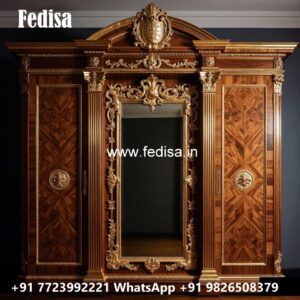 Elegant Wooden Closet with Vintage Charm No-3475