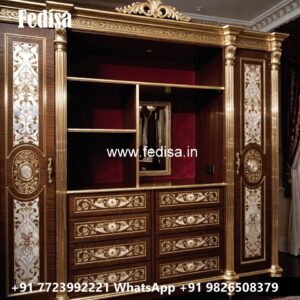 Vintage Wardrobe Design with Decorative Features No-3496