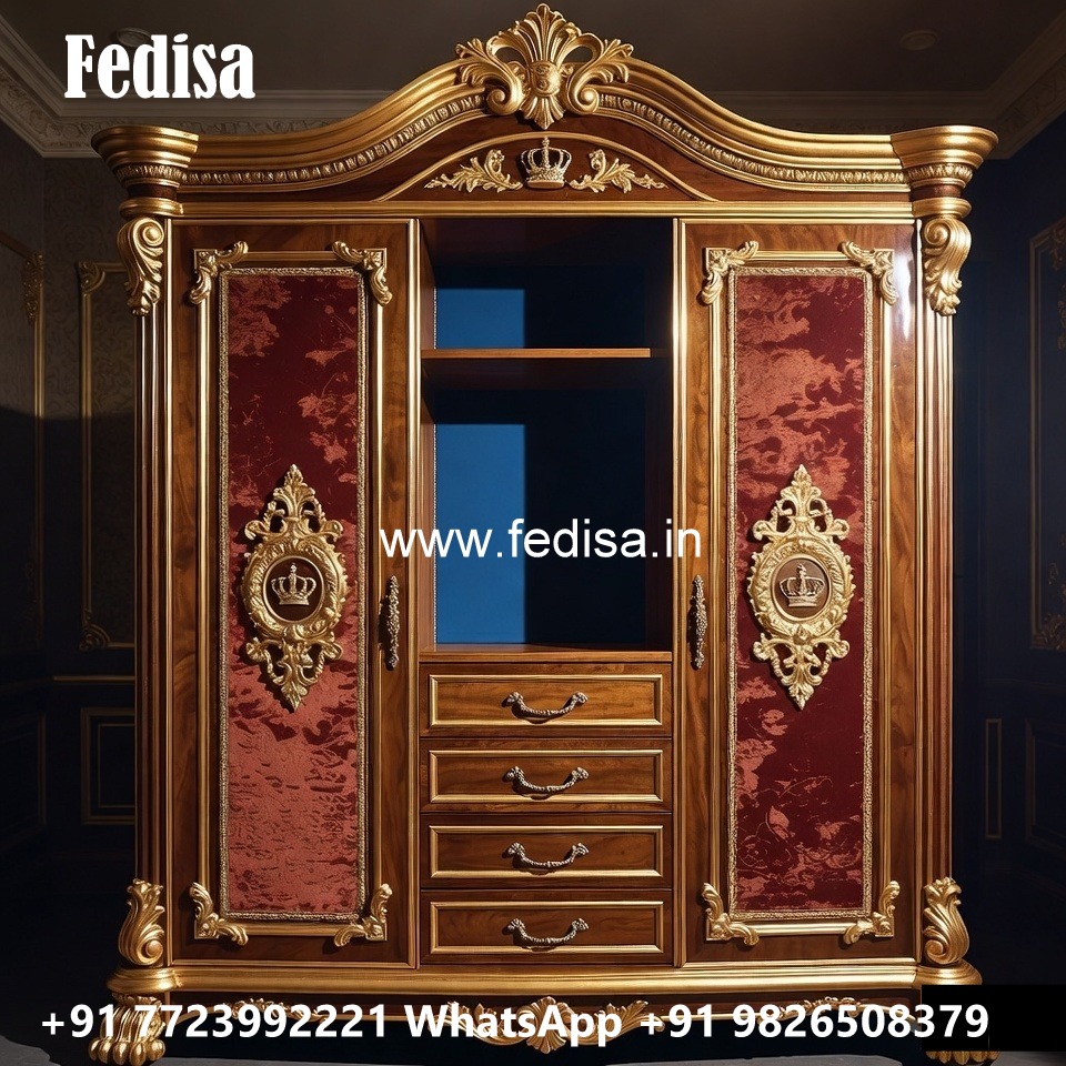 Luxury Traditional Wardrobe with Mirror Finish No-3509