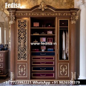 Elegant Bedroom Wardrobe with Vintage Appeal No-3519