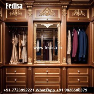 Royal Bedroom Closet with Rich Wood Beauty No-3522