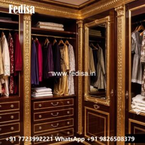 Timeless Wooden Wardrobe with Artistic Finish No-3578
