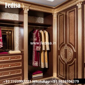 Modern Wardrobe Design with Glass and Wood No-3620