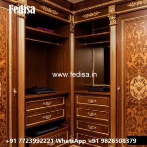 Modern Wardrobe Design with Open Shelving No-3632