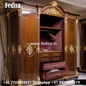 Wooden Wardrobe Design with Elegant Detailing No-3641
