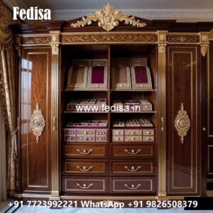 Elegant Wardrobe Design with Mirror Panels No-3670