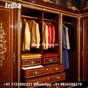 Elegant Wardrobe Design with Hidden Compartments No-3757