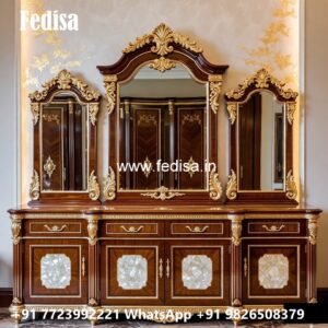 Stylish Wardrobe Design with Mirror Doors No-3758