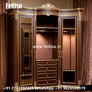 Stylish Wardrobe Design with Decorative Finish No-3786