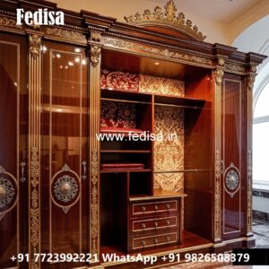 Modern Wardrobe Design with Elegant Shelving No-3858