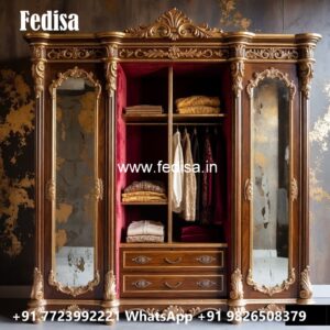 Stylish Wardrobe Design with Custom Features No-3866