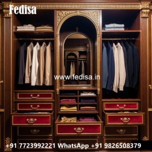 Luxury Bedroom Wardrobe Design with Smart Features No-3874