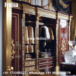 Classic Wardrobe Design with Carved Doors No-4228