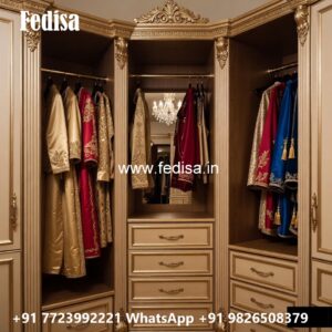 Classic Wardrobe Design with Gold Accents No-4232