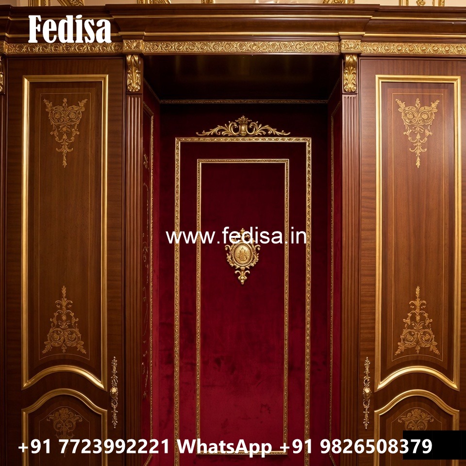 Classic Wardrobe Design with Beautiful Carvings No-4271