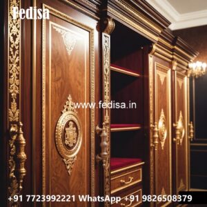 Classic Wardrobe Design with Wooden Texture No-4274
