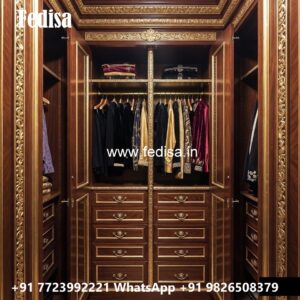 Traditional Wardrobe Design with Custom Features No-4278