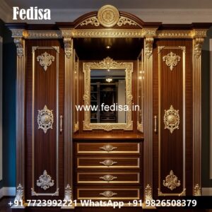 Elegant Closet Design with Wooden Finish No-4305