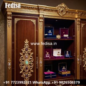 Elegant Wooden Closet with Decorative Panels No-4318