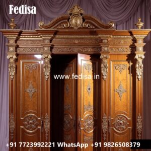 Traditional Wardrobe Design with Artistic Details No-4349