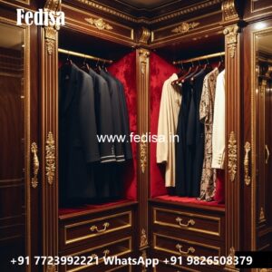 Royal Wooden Closet with Artistic Craftsmanship No-4366