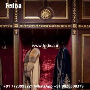 Elegant Wooden Closet with Vintage Charm No-4374