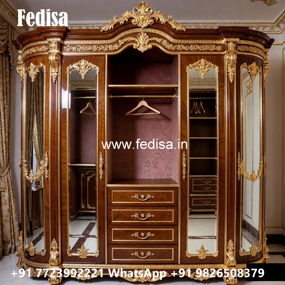 Elegant Wardrobe Design with Antique Inspiration No-4388