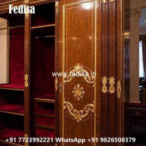 Vintage Wardrobe Design with Decorative Features No-4395