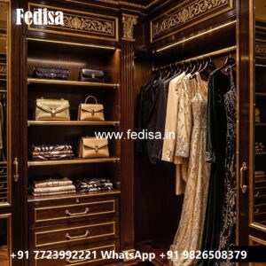 Elegant Bedroom Wardrobe with Rich Finish No-4399