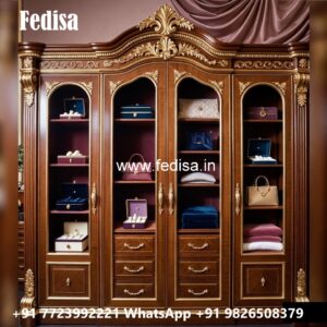 Classic Bedroom Closet with Wooden Texture No-4407