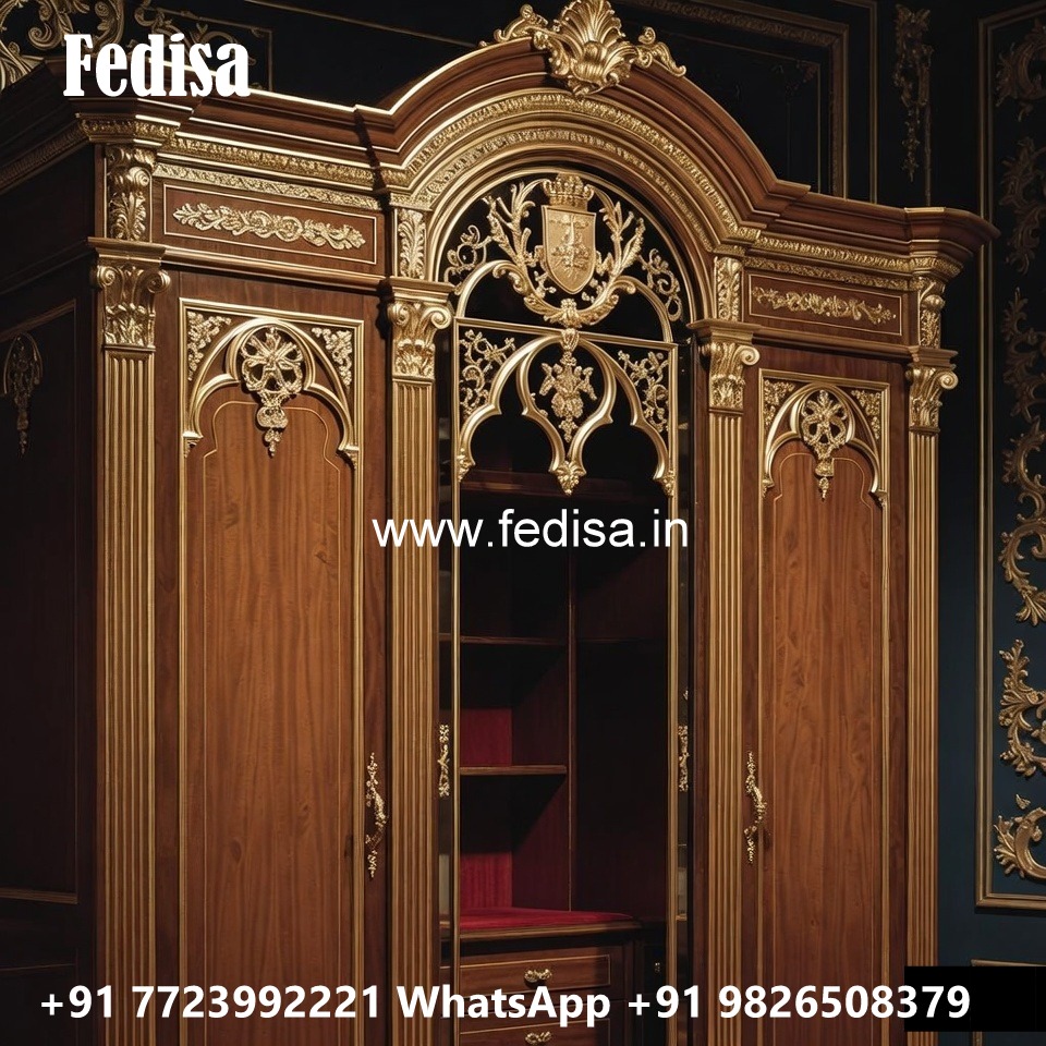 Luxury Traditional Wardrobe with Mirror Finish No-4408