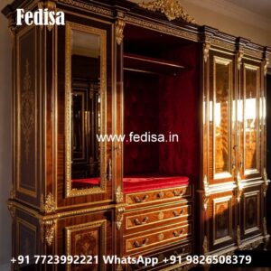 Elegant Bedroom Wardrobe with Vintage Appeal No-4418