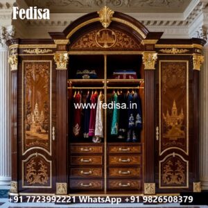 Royal Bedroom Closet with Rich Wood Beauty No-4421