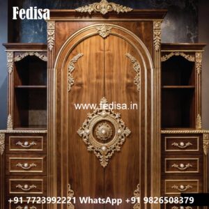 Classic Wooden Wardrobe with Artistic Charm No-4439