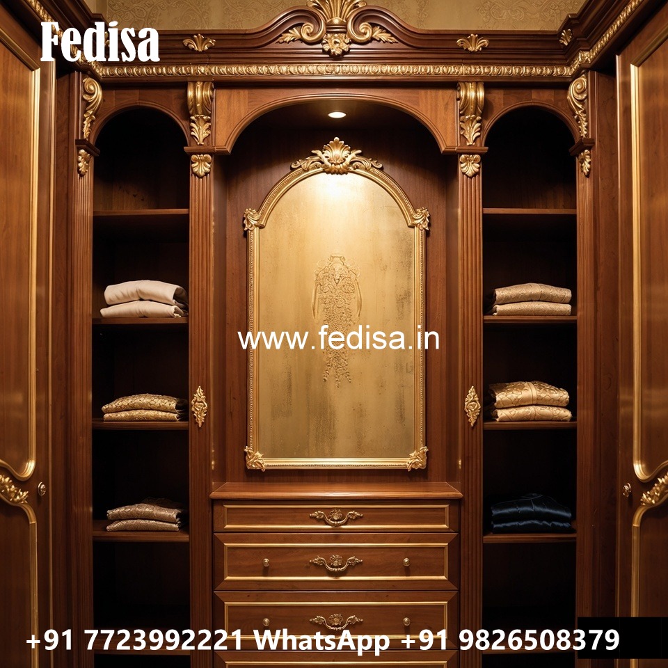 Classic Bedroom Wardrobe with Elegant Features No-4445