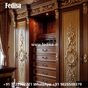 Royal Style Wardrobe with Decorative Finish No-4453