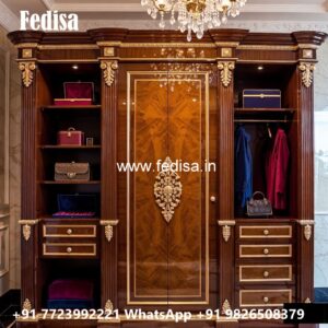Luxury Wardrobe Design with Artistic Mirrors No-4466