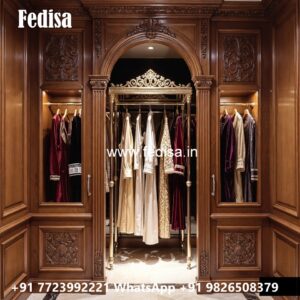 Elegant Wooden Wardrobe Design for Master Bedrooms No-4499
