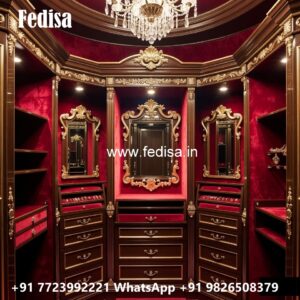 Modern Wardrobe Design with Glass and Wood No-4519