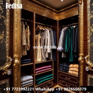 Wardrobe Design with Luxury Wooden Finish No-4620