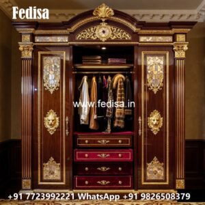 Elegant Wardrobe Design with Rich Texture No-4637