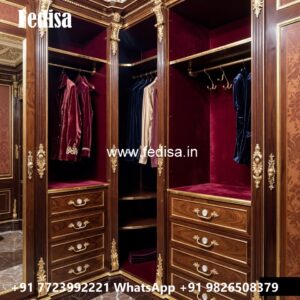 Elegant Wardrobe Design with Custom Shelves No-4667