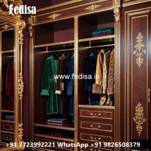Elegant Wardrobe Design with LED Accents No-4677