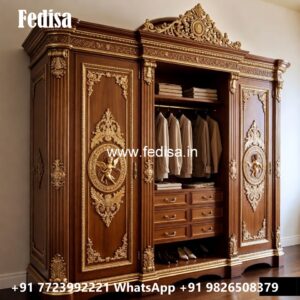 Premium Wardrobe Design with Wooden Texture No-4680